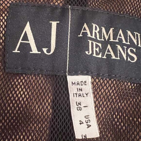 AJ Armani Jeans metallic gold jacket/coat - Picture 2 of 11